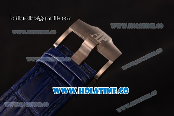 Audemars Piguet Royal Oak Offshore Chrono Swiss Valjoux 7750 Automatic Titanium Case with Ceramic Bezel Blue Dial and Stick Markers - 1:1 Original (JF) - Click Image to Close